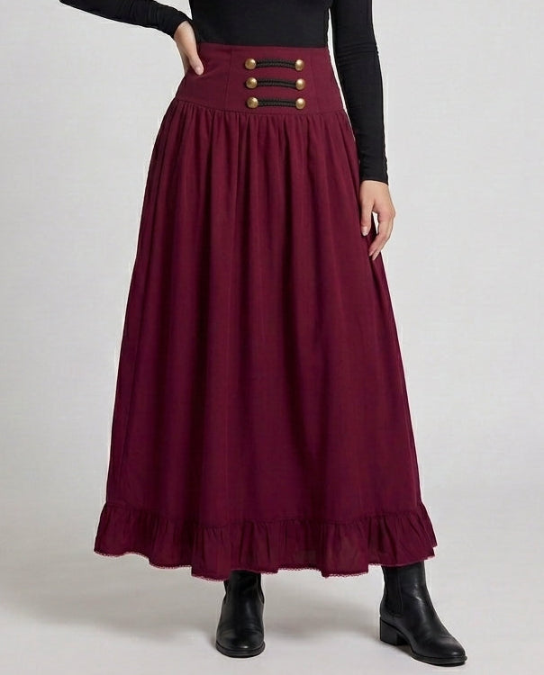 Damen Eleganter Hochzeitsrock mit Schnürung und Rüsche Shop Nory