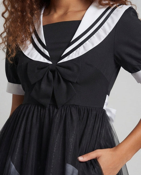 Damen Verspielt romantisches Kleid mit Schleifen und Rüschen Shop Nory