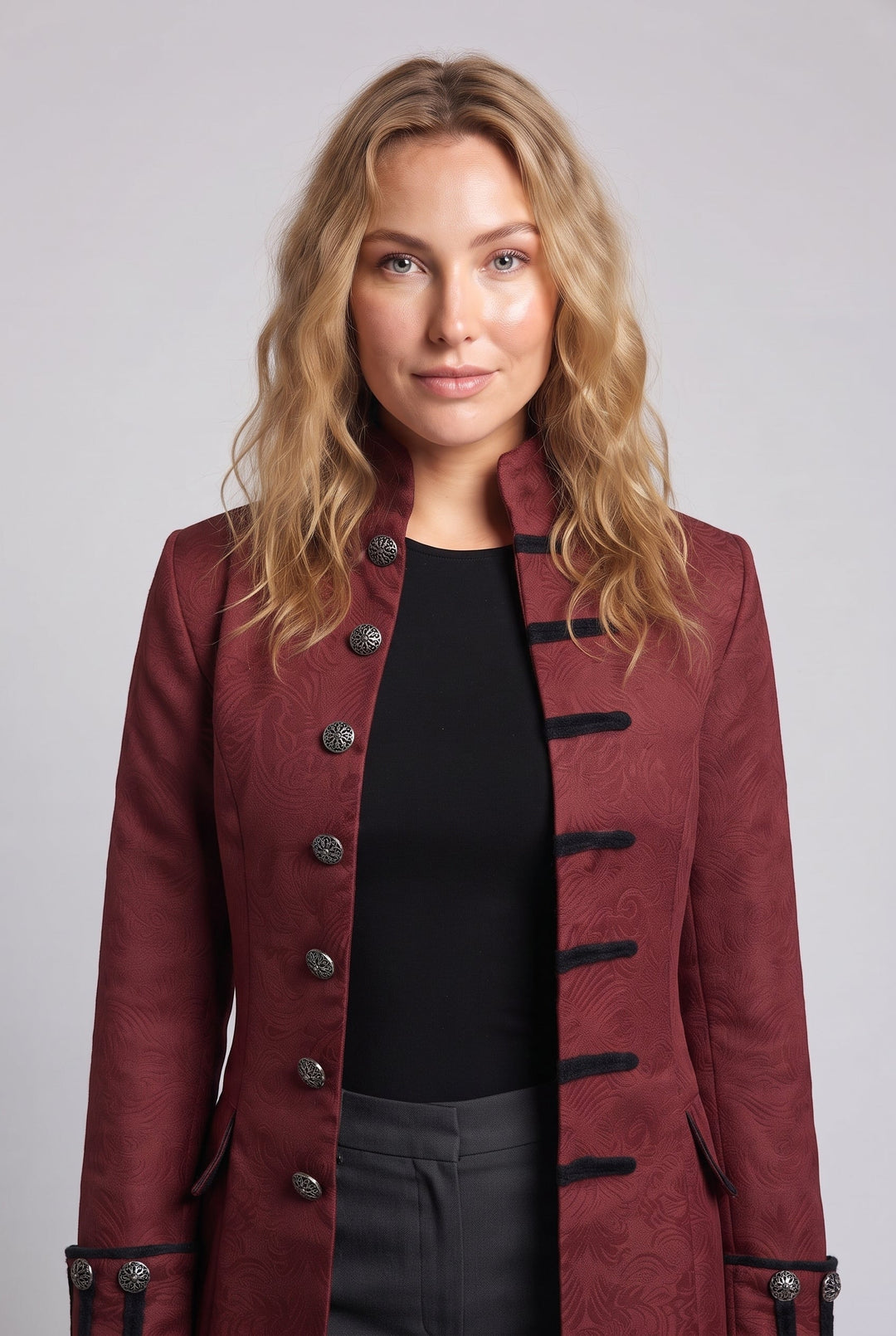 Damen eleganter Frack mit aufwändigem Jacquardmuster Shop Nory