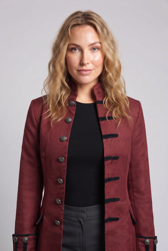 Damen eleganter Frack mit aufwändigem Jacquardmuster Shop Nory