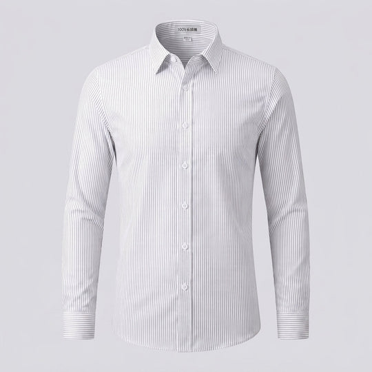 Herren Elegantes Langarmhemd mit feinen Streifen Shop Nory