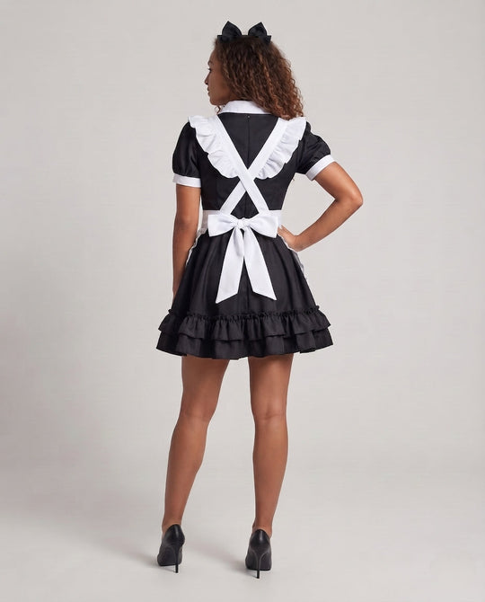 Damen verspieltes Kostümkleid mit Rüschen und Schleifen Shop Nory