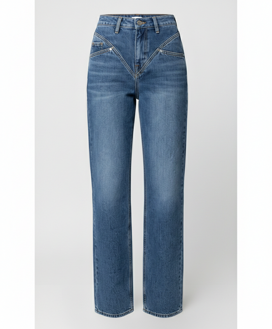 Damen hoch taillierte Vintage Jeans