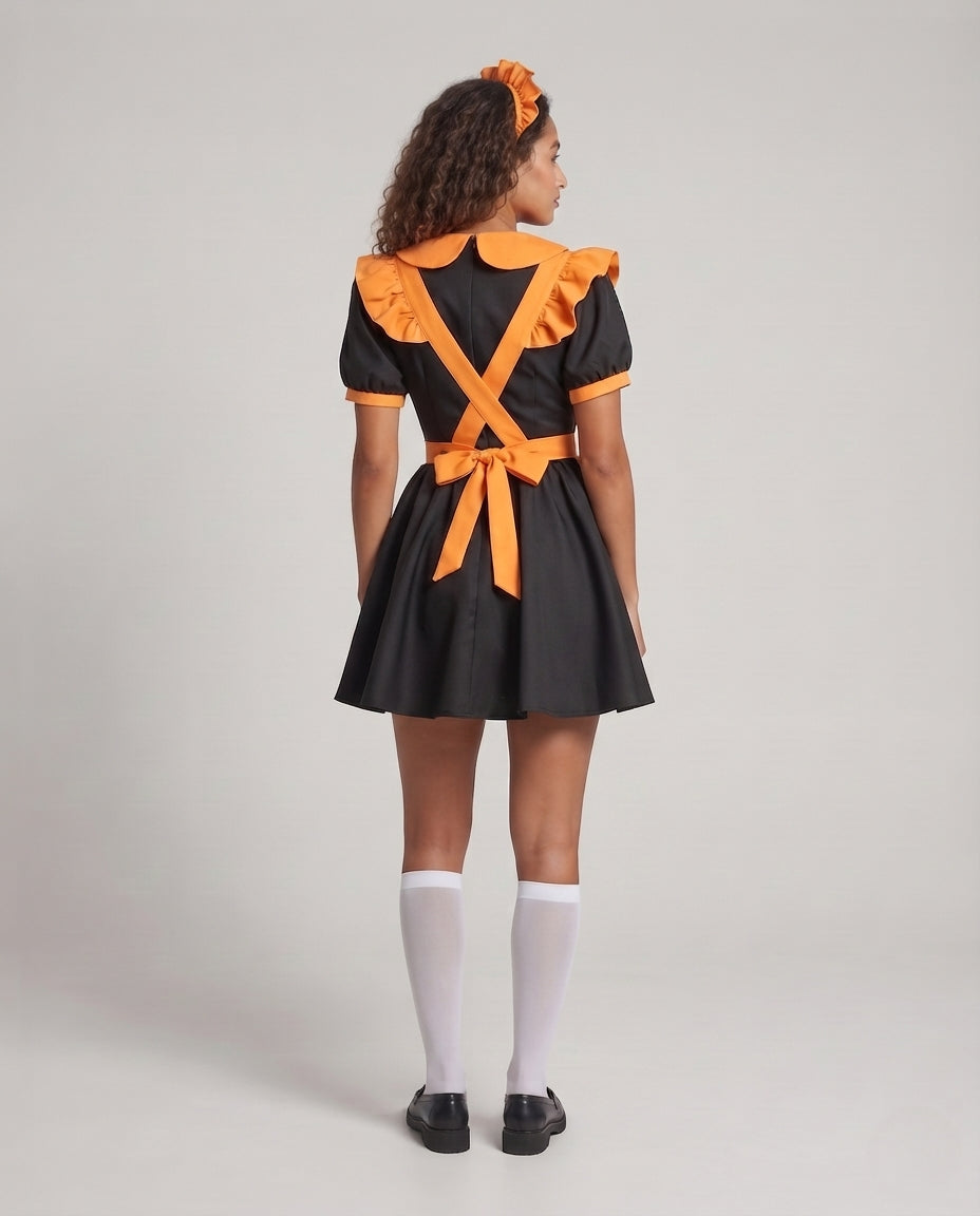 Damen verspieltes Dienstmädchenkleid mit Rüschendetails Shop Nory