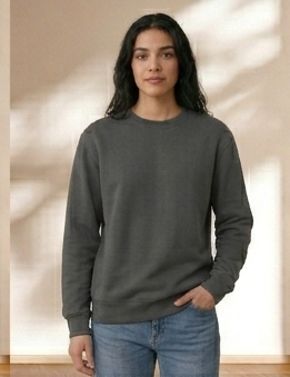 Damen lässiges Sweatshirt mit breiten Schultern und weichem Innenfutter