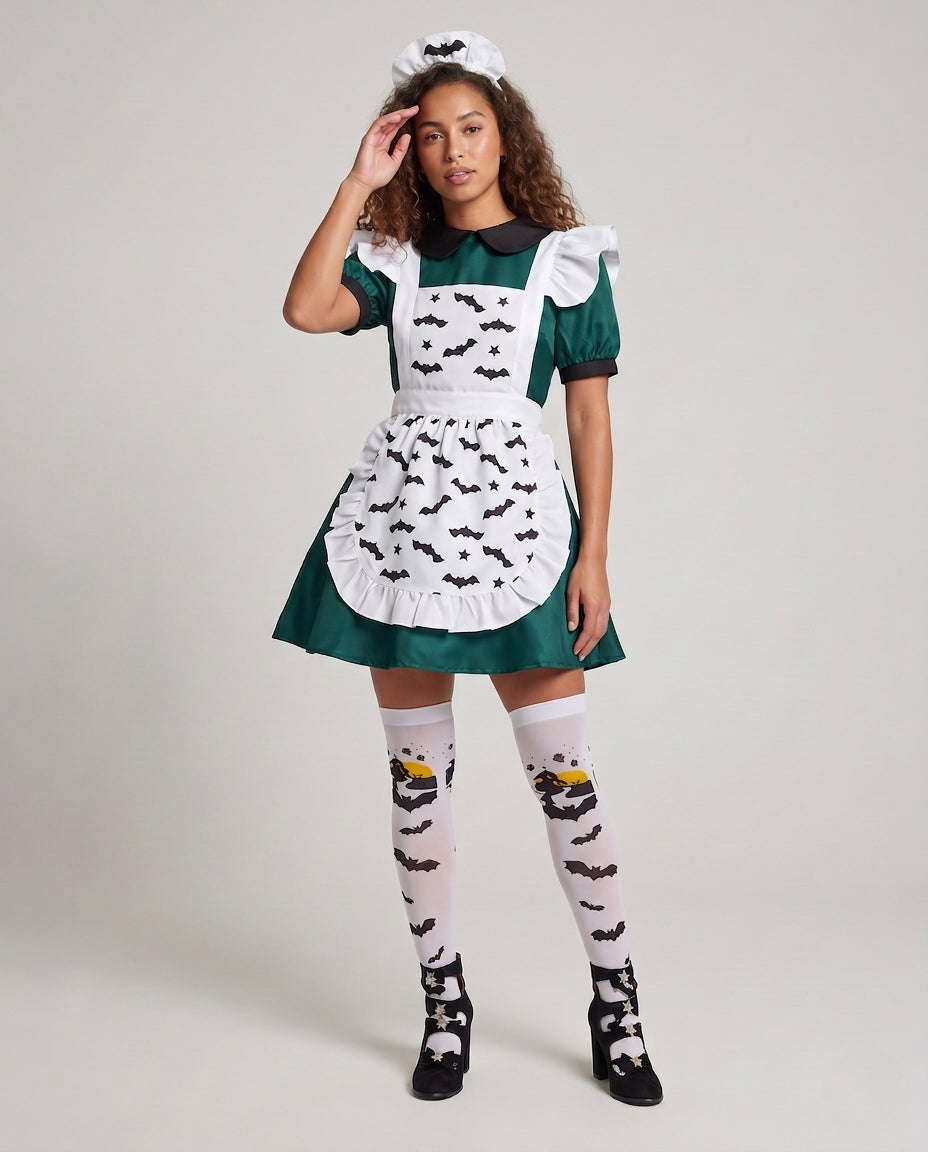 Damen Halloween Kostüm als verspielte Köchin mit Vampirakzenten Shop Nory