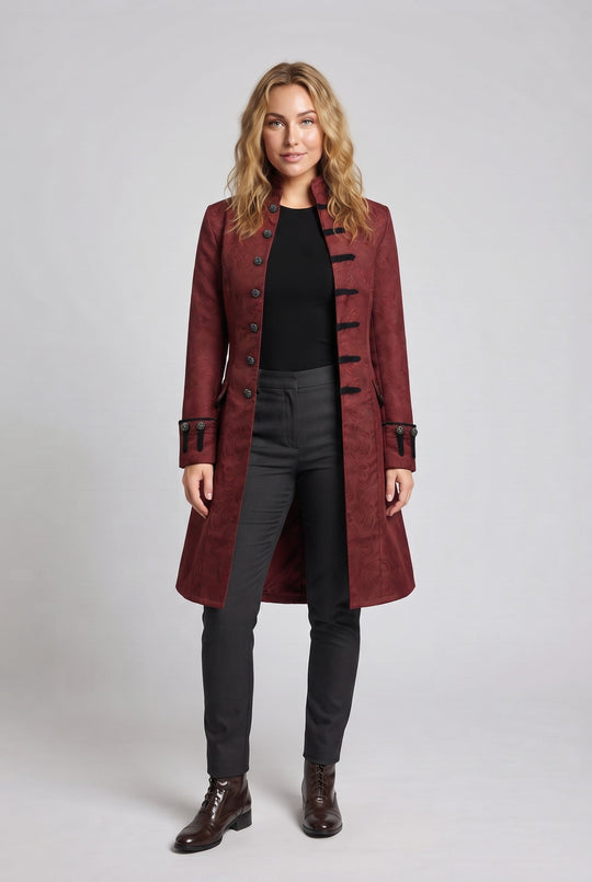 Damen eleganter Frack mit aufwändigem Jacquardmuster Shop Nory