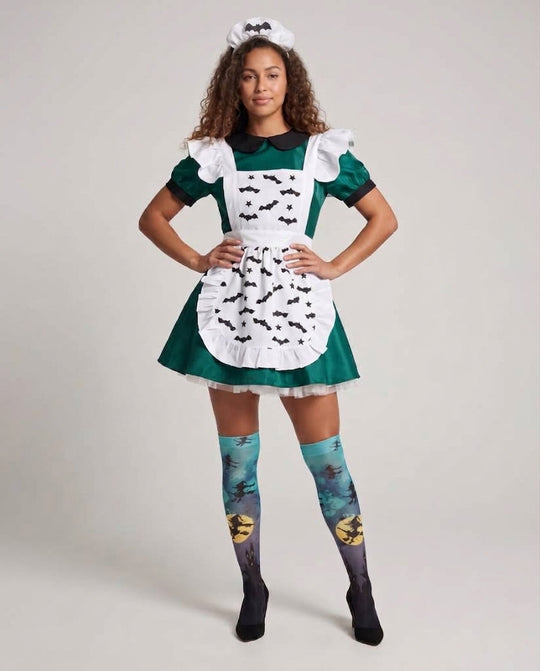 Damen Halloween-Kostüm mit verspielt-designter Schürze und eleganten Details Shop Nory