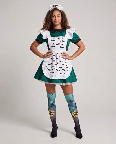 Damen Halloween-Kostüm mit verspielt-designter Schürze und eleganten Details Shop Nory