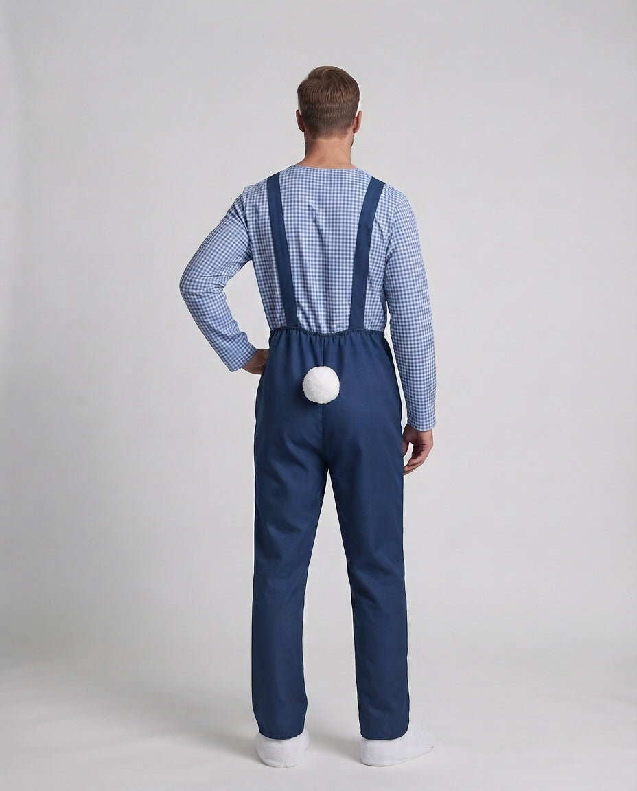 Herren Clownkostüm mit schickem Overall und lustigen Accessoires Shop Nory