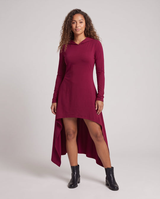 Damen Kapuzenkleid mit asymmetrischem Schnitt und eleganter Passform Shop Nory