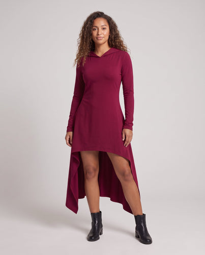 Damen Kapuzenkleid mit asymmetrischem Schnitt und eleganter Passform Shop Nory