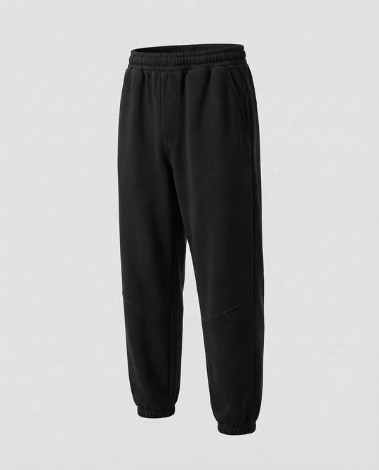 Männliche gepolsterte Fleece-Jogginghosen mit verstärkten Kniebereichen, elastischem Bund und Bündeln am Fuß Shop nory