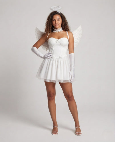Damen Teufel Kostümkleid mit Flügeln und Accessoires Shop Nory