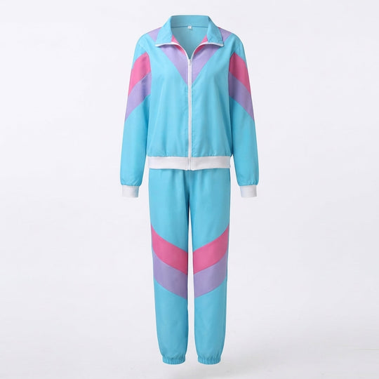 Damen Sportanzug mit modernem Farbdesign und hohem Kragen Shop Nory