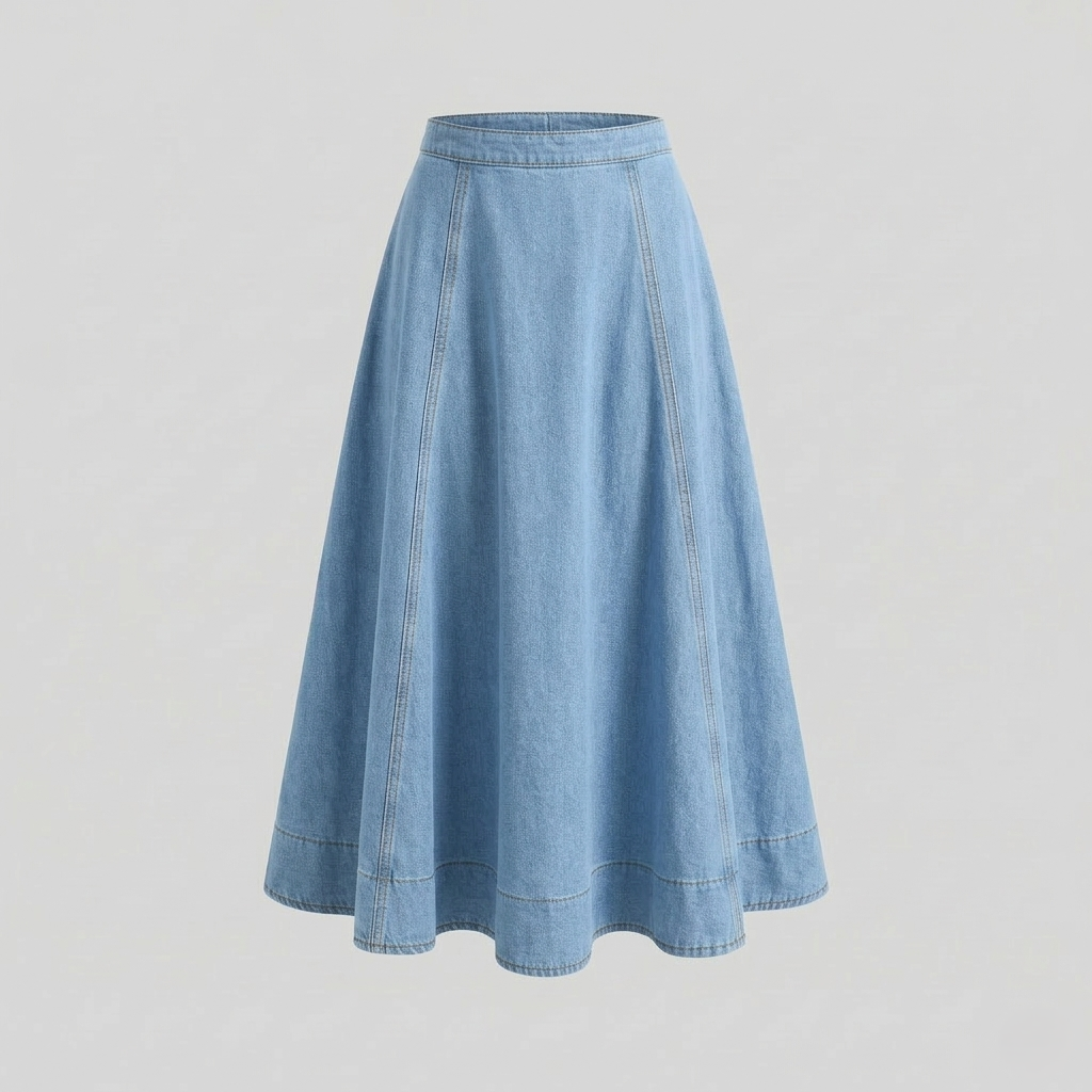 Maxirock Damen Jeans Lang