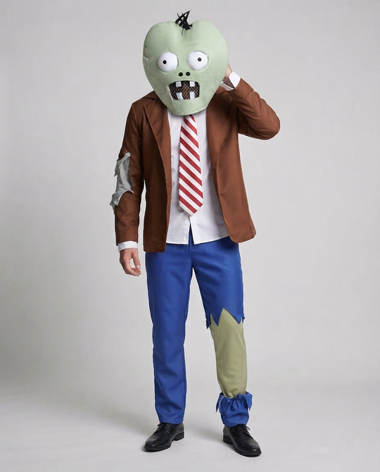 Herren Zombie Kostüm mit kreativem Kopfzubehör und zerrissenen Details Shop Nory