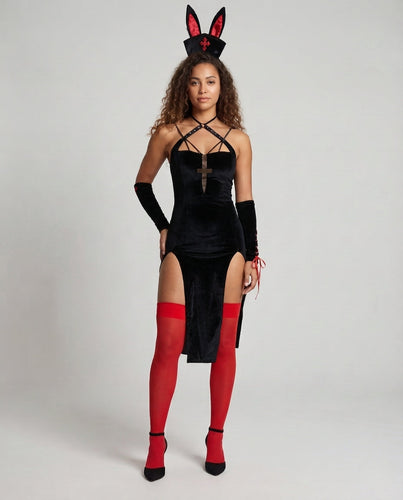 Damen Verspielt sexy Kleid mit Riemchendetail Shop Nory