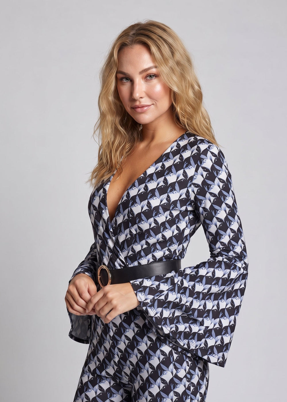 Damen Designer Jumpsuit mit weitem Ärmel Shop Nory