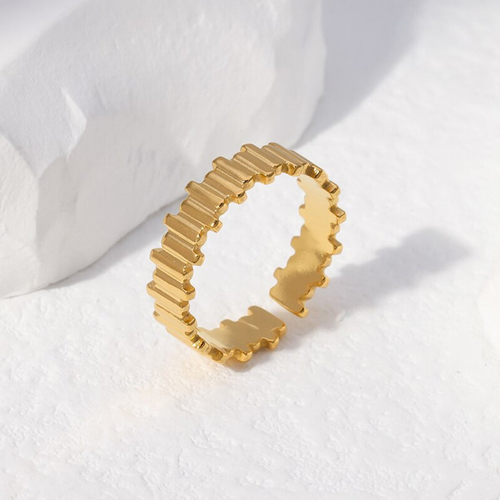 Minimalistischer Edelstahl Geometrischer Ring | Shop Nory