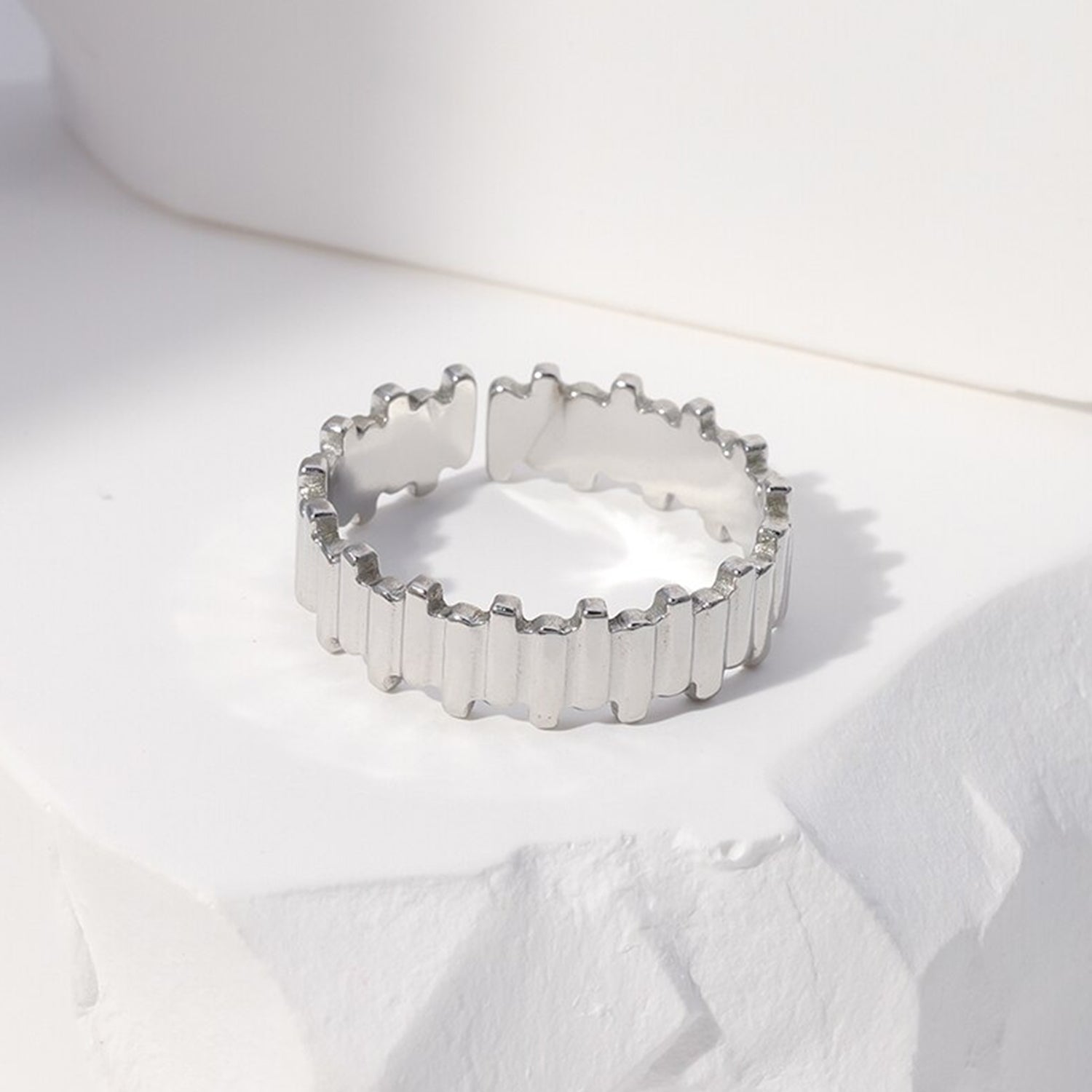 Minimalistischer Edelstahl Geometrischer Ring | Shop Nory