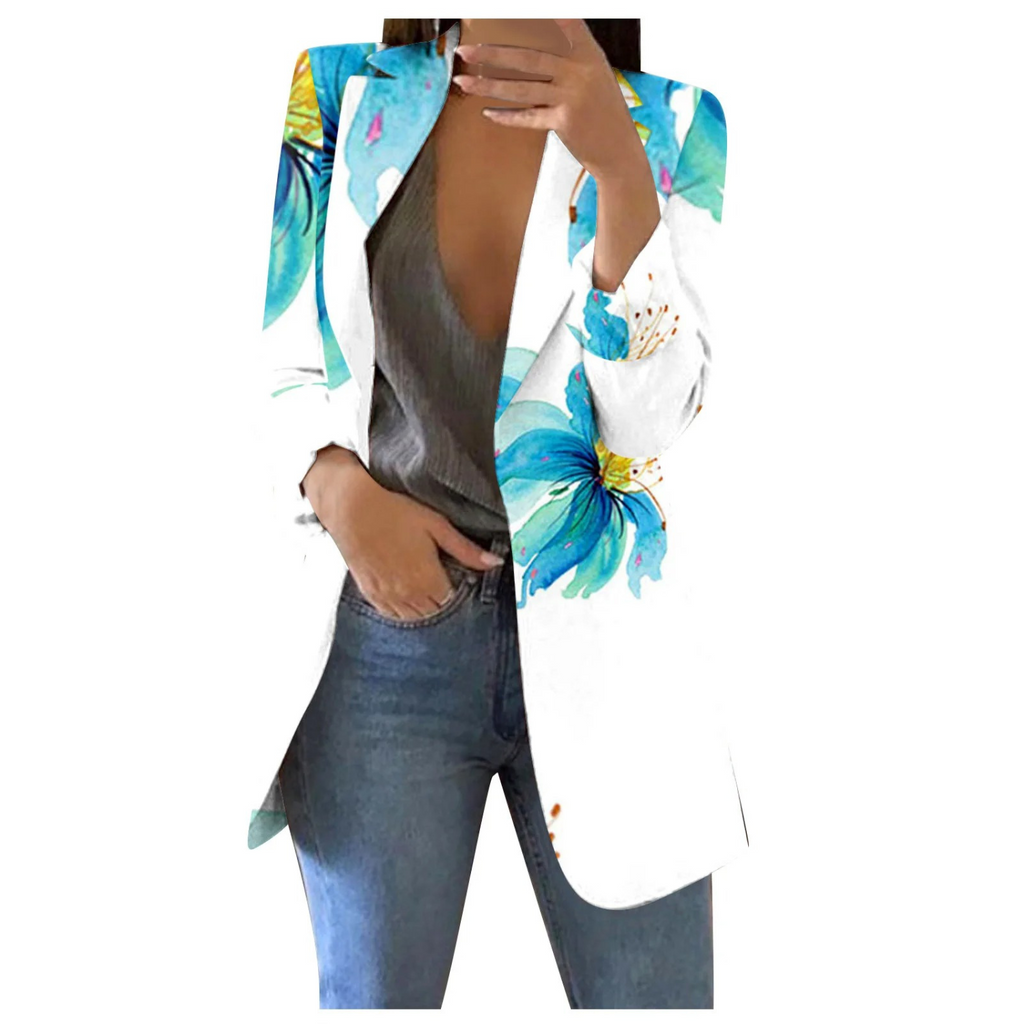 Bedruckte Damen-Cropped-Blazer