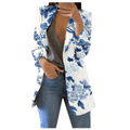 Bedruckte Damen-Cropped-Blazer