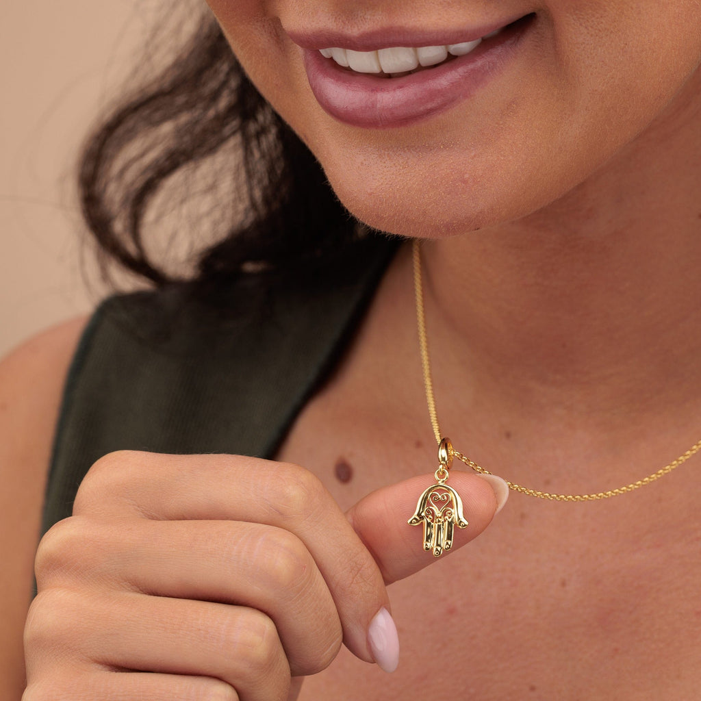 Gold Fatima Hand Charm Halskette | Shop Nory