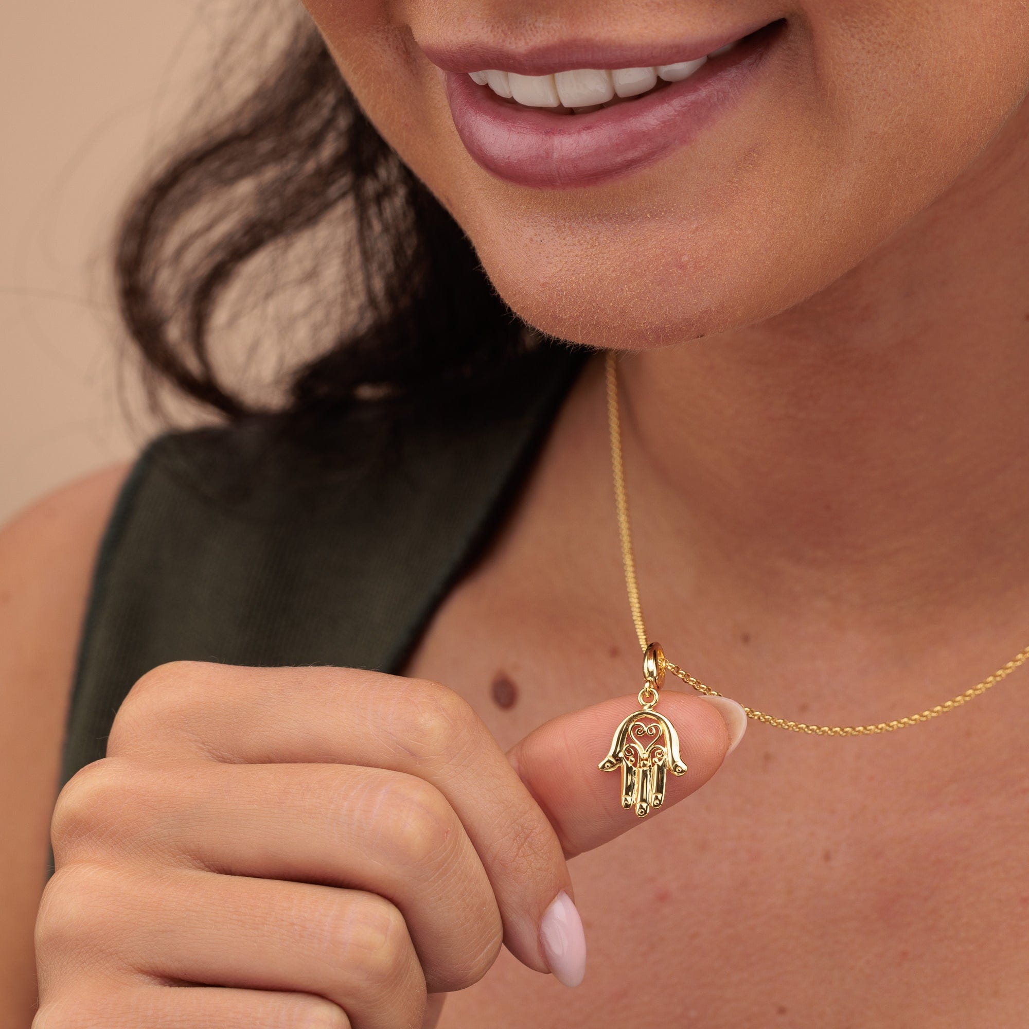 Gold Fatima Hand Charm Halskette | Shop Nory