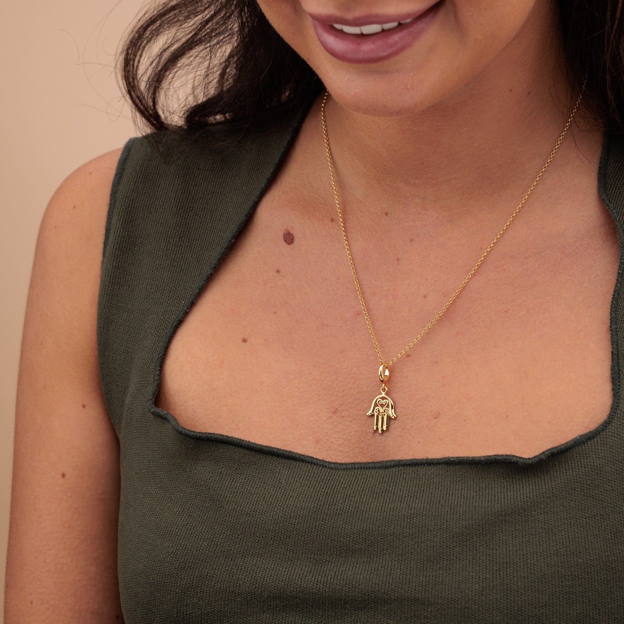 Gold Fatima Hand Charm Halskette | Shop Nory