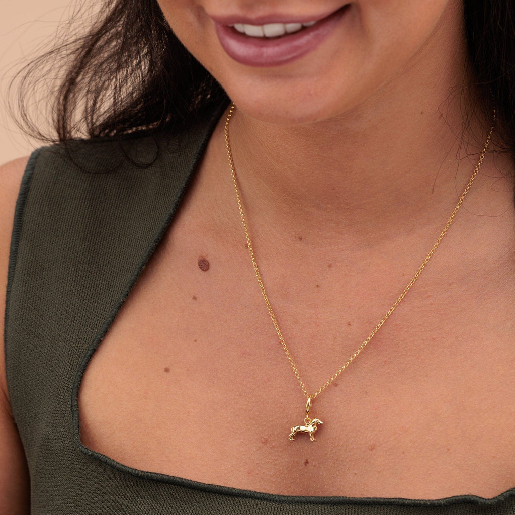 Gold Dackel Charm Halskette | Shop Nory
