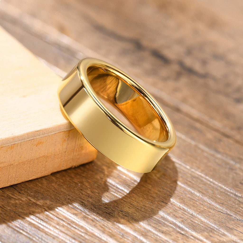 Basis Einfache Dicke Goldfarbe Ring | Shop Nory