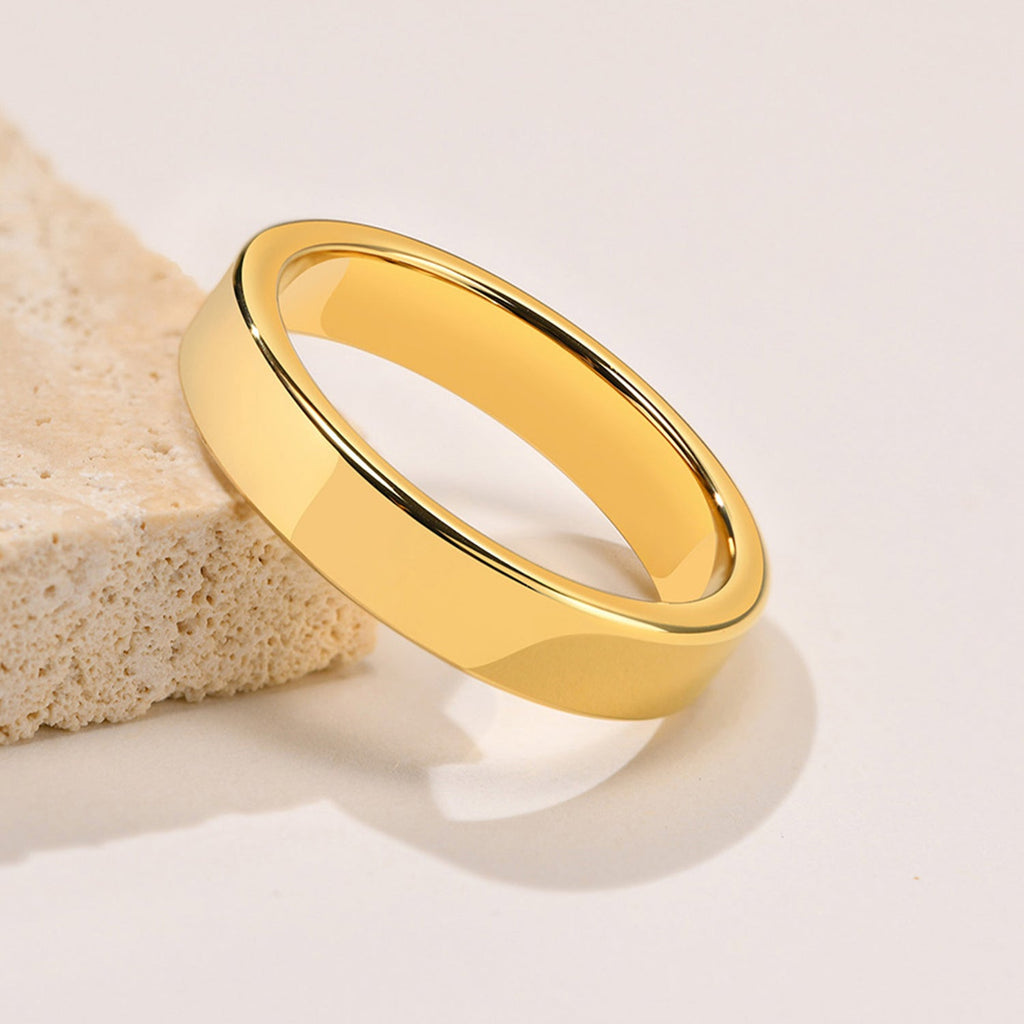 Basis Einfache Dicke Goldfarbe Ring | Shop Nory