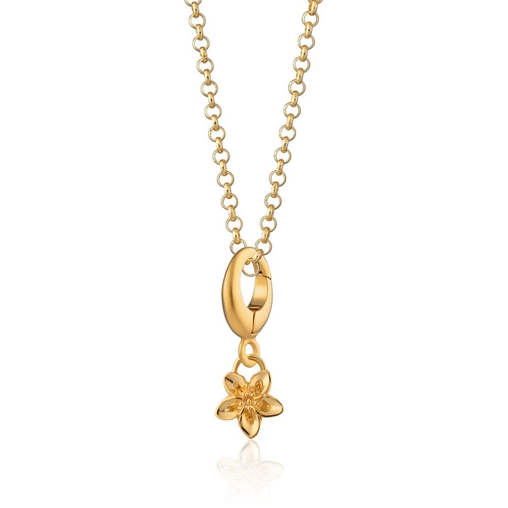 Gold Vergissmeinnicht Blüten Charm Halskette | Shop Nory