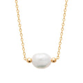 Kette mit Süßwasser-Zuchtperle, Vergoldet – Eleganz und Natürliche Schönheit | Shop Nory