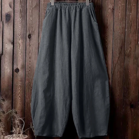 Baumwoll-Leinen-Hose