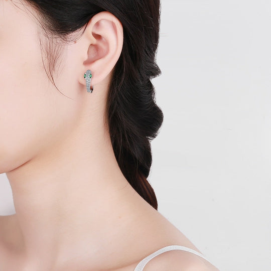 Schlangen-Ohrringe aus 925er Sterlingsilber – Leila | Shop Nory