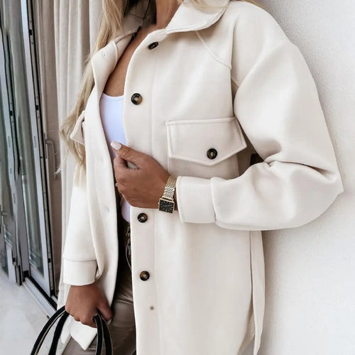 Overshirt Jacke - Oversized Fit - Baumwollmischung - Lange Ärmel - Utility Stil