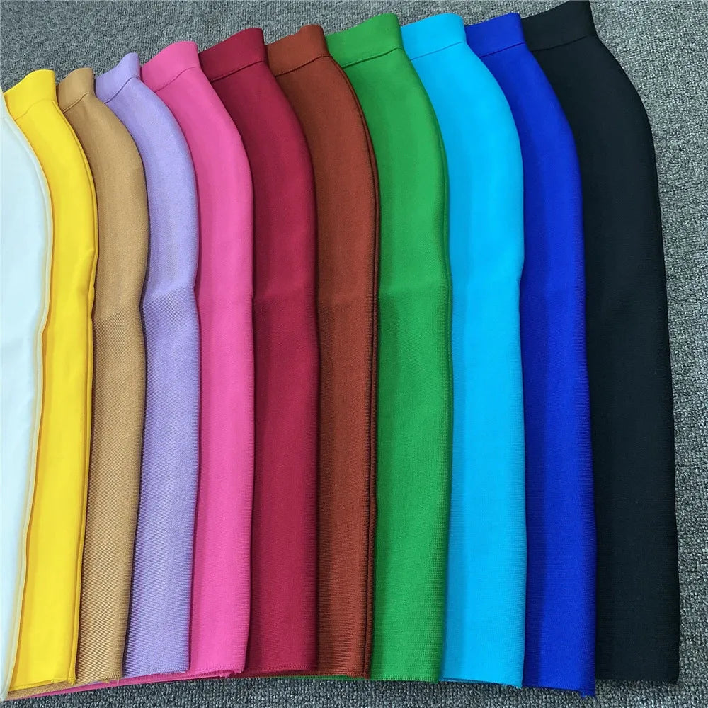 Frauen Neue Rayon Bandage Rock Elegante Bleistiftrock Berühmte Sexy Club Party Kleidung Vintage Vestios
