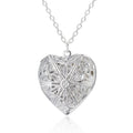 Damen Sterling Silber Herz Parfümspender Foto Locket Anhänger & Kette | Shop Nory