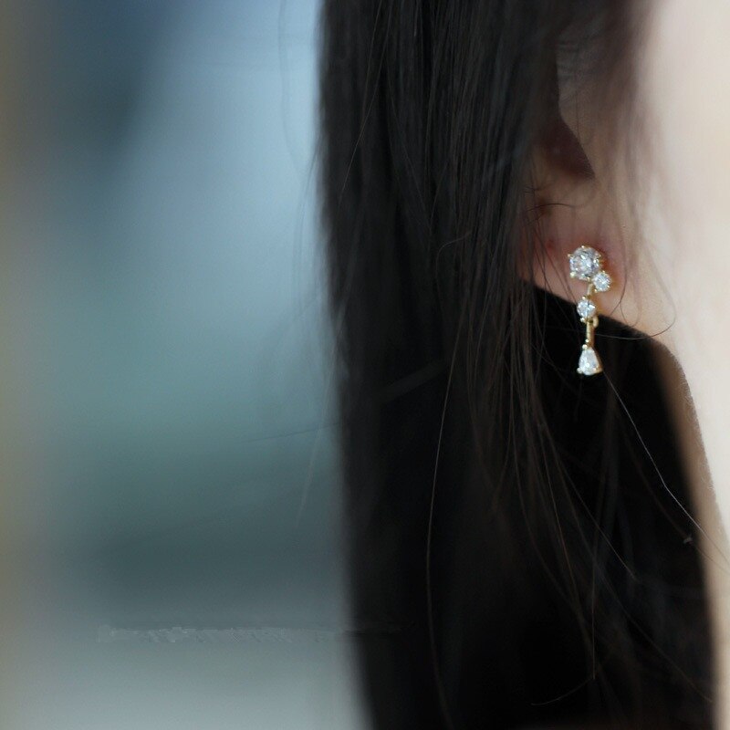 Shiny Temperament Zirkon Kleine Ohrringe | Shop Nory
