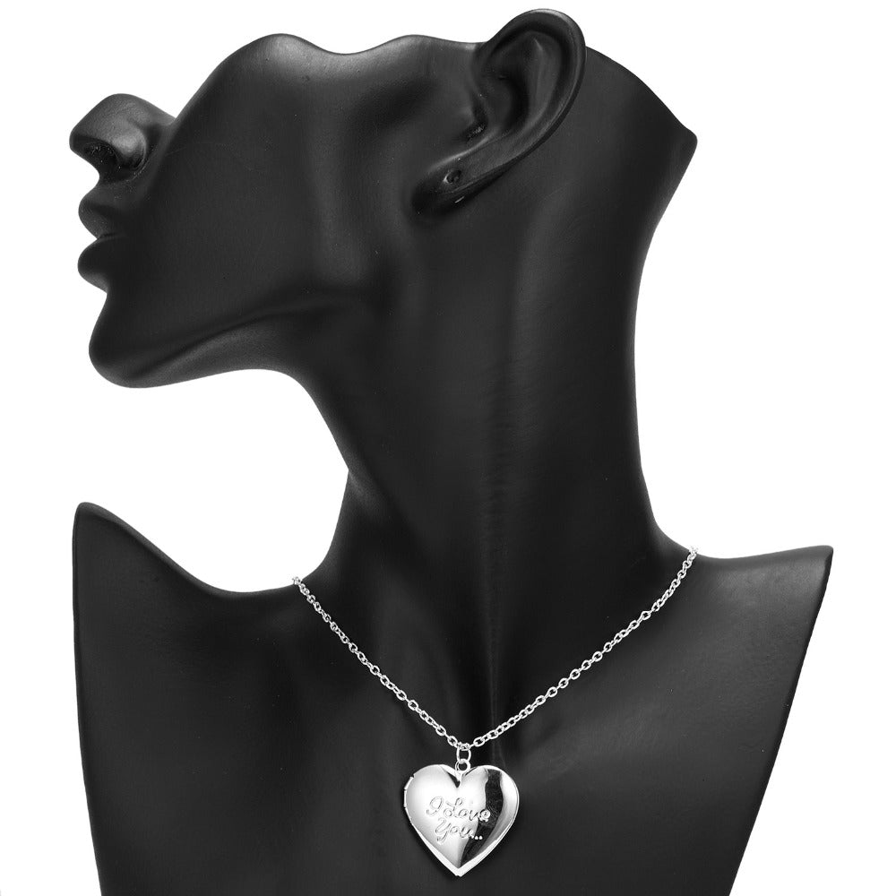 I LOVE YOU Herz Öffnbarer Foto-Anhänger & Link-Kette | Shop Nory