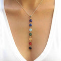Damen 7 Chakra Edelstein Perlen Anhänger & Halskette | Shop Nory