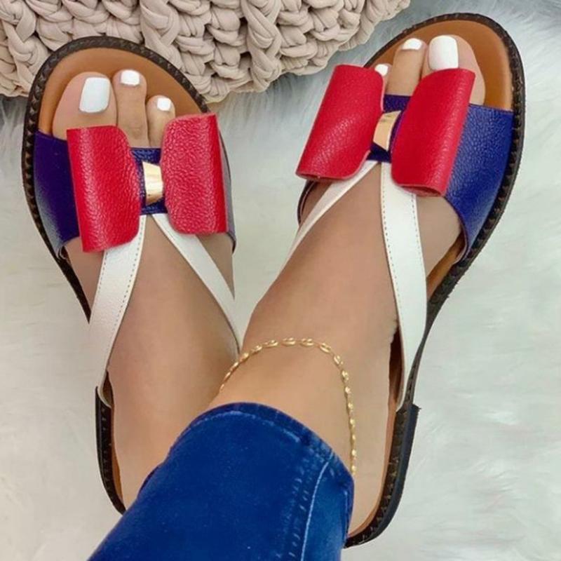Legere Sommerschuhe für Frauen mit Schmetterlingsknoten