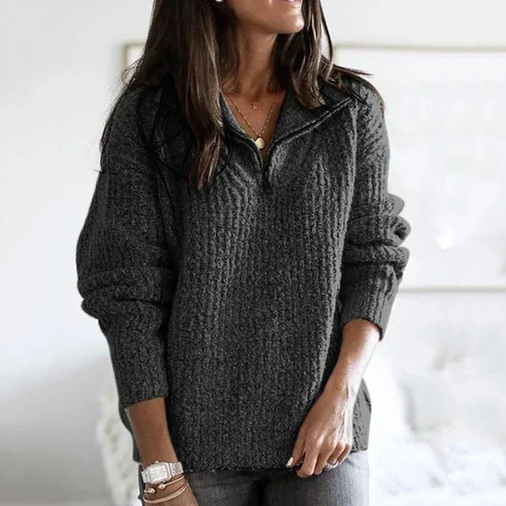 Reißverschluss-Pullover für Damen