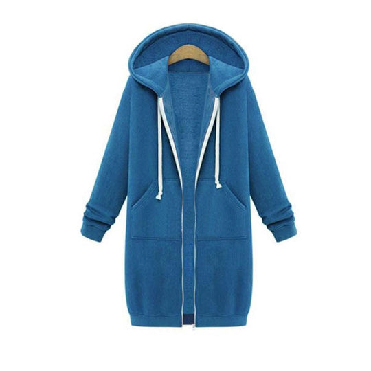 Chic lange Sweatshirtjacke