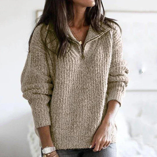 Reißverschluss-Pullover für Damen