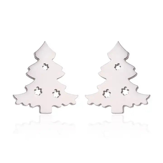 Winterliche Weihnachts-Ohrstecker aus Silber | Shop Nory