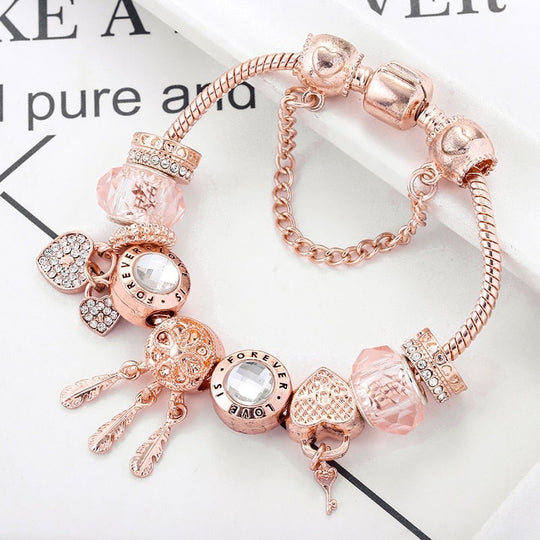 Rose Traumfänger-Armband mit Charms aus Sterling Silber | Shop Nory