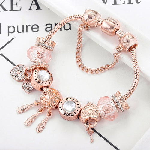 Rose Traumfänger-Armband mit Charms aus Sterling Silber | Shop Nory